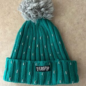 Neff cable-knit beanie with pom-pom